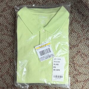 NWT L.L. Bean Men's Light Green Polo Shirt